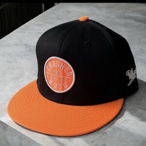 Kbethos Snapback Hat Cap Crushed Moto MX Dirtbike Adjustable Orange Black